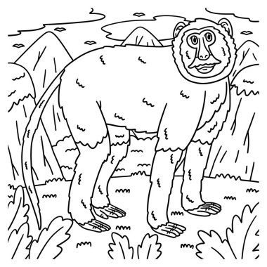 Bir Patas Maymunu 'nun sevimli ve komik renkli sayfası. Çocuklar için saatlerce boyama eğlencesi sağlıyor. Renklendirmek için, bu sayfa çok kolaydır. Küçük çocuklar ve yeni yürümeye başlayanlar için uygun..