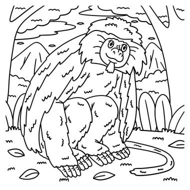 Bir Colobus Maymunu 'nun sevimli ve komik renkli sayfası. Çocuklar için saatlerce boyama eğlencesi sağlıyor. Renklendirmek için, bu sayfa çok kolaydır. Küçük çocuklar ve yeni yürümeye başlayanlar için uygun..