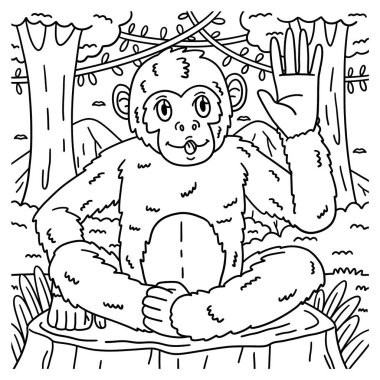 Şempanze Büyük Maymun 'un sevimli ve komik renkli sayfası. Çocuklar için saatlerce boyama eğlencesi sağlıyor. Renklendirmek için, bu sayfa çok kolaydır. Küçük çocuklar ve yeni yürümeye başlayanlar için uygun..