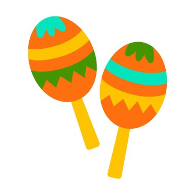 Maracas Müzik Enstrümanı Vektörü ve Clipart tasarımı, beyaz arka planda izole edilmiştir. Metin tabanlı sanat ve yaratıcı kelime tasarımları için mükemmel bir vektör. 
