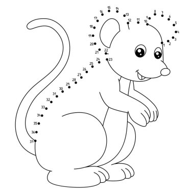 Noktaları şirin ve komik bir şekilde Fare Çiftliği Hayvan Boyama sayfasına bağlıyor.