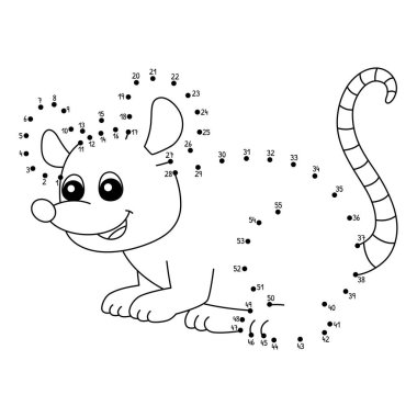 Noktaları şirin ve komik bir şekilde Fare Çiftliği Hayvan Boyama sayfasına bağlıyor.