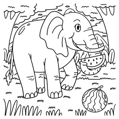 Fil Yiyen Karpuz 'un şirin ve komik renkli bir sayfası. Çocuklar için saatlerce boyama eğlencesi sağlıyor. Renklendirmek için, bu sayfa çok kolaydır. Küçük çocuklar ve yeni yürümeye başlayanlar için uygun..