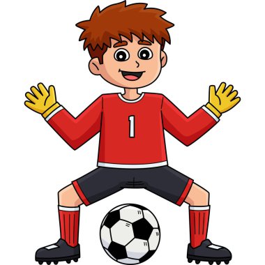 Bu karikatür parçası Erkek Futbolcu Kaleci illüstrasyonunu gösterir.