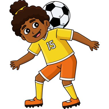 Bu karikatür klipinde Boyun Stall illüstrasyonunu yapan bir bayan futbolcuyu gösteriyor..