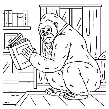 Goril Hayvan Okuma kitabının sevimli ve komik renkli bir sayfası. Çocuklar için saatlerce boyama eğlencesi sağlıyor. Renklendirmek için, bu sayfa çok kolaydır. Küçük çocuklar ve yeni yürümeye başlayanlar için uygun..