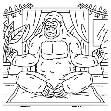 Yer minderli Goril meditasyonunun sevimli ve komik renkli bir sayfası. Çocuklar için saatlerce boyama eğlencesi sağlıyor. Renklendirmek için, bu sayfa çok kolaydır. Küçük çocuklar ve yeni yürümeye başlayanlar için uygun..