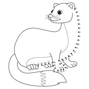 Sevimli ve komik bir bağlantı Noktaları Gelincik Hayvan Boyama Sayfası 'na.