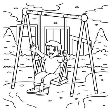 Bir Playground Boy Swing 'in şirin ve komik renkli sayfası. Çocuklar için saatlerce boyama eğlencesi sağlıyor. Renklendirmek için, bu sayfa çok kolaydır. Küçük çocuklar ve yeni yürümeye başlayanlar için uygun.. 
