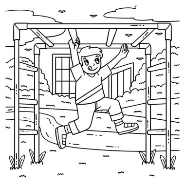 Bir Playground Boy 'un tırmanışının sevimli ve komik renkli sayfası. Çocuklar için saatlerce boyama eğlencesi sağlıyor. Renklendirmek için, bu sayfa çok kolaydır. Küçük çocuklar ve yeni yürümeye başlayanlar için uygun.. 