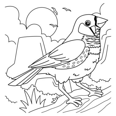Kuş Finch 'in şirin ve komik renkli sayfası. Çocuklar için saatlerce boyama eğlencesi sağlıyor. Renklendirmek için, bu sayfa çok kolaydır. Küçük çocuklar ve yeni yürümeye başlayanlar için uygun.. 