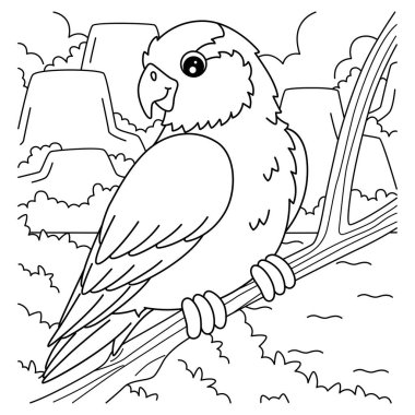 Kuş papağanının sevimli ve komik renkli sayfası. Çocuklar için saatlerce boyama eğlencesi sağlıyor. Renklendirmek için, bu sayfa çok kolaydır. Küçük çocuklar ve yeni yürümeye başlayanlar için uygun.. 