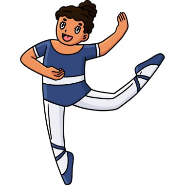 Bu karikatür, bir balerinin tutum çizimini gösteriyor.