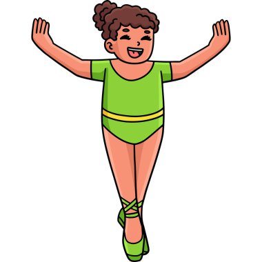 Bu karikatür, Releve Konumu illüstrasyonunda bir balerin gösterir