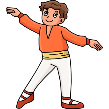 Bu karikatür parçası Bale Danseur 'un Yan Resme Bir Adım Attığını gösteriyor
