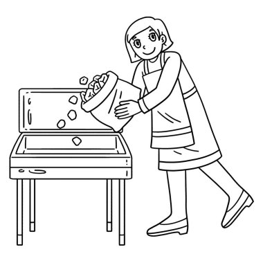 BBQ ve Izgara Anne Mangalına Kömür Döken 'in şirin ve komik renkli bir sayfası. Çocuklar için saatlerce boyama eğlencesi sağlıyor. Bu sayfayı boyamak çok kolaydır. Küçük çocuklar ve yeni yürümeye başlayanlar için uygun..