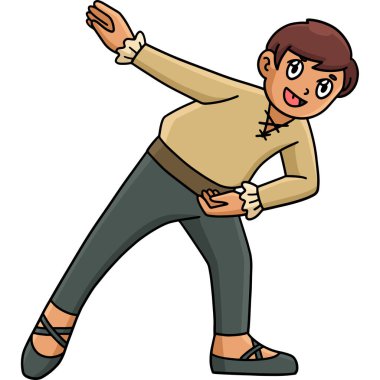 Bu karikatür klibinde bir Bale Danseur Yayı illüstrasyonu var.