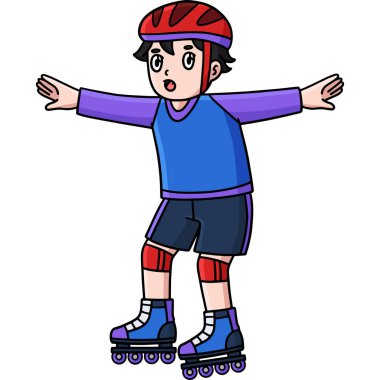 Bu karikatür klibinde, çizimleri dengelemeye çalışan Inline Pkater Boy var.