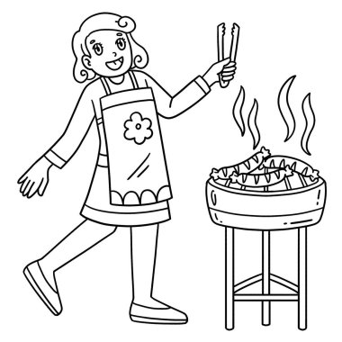 BBQ ve Anne Izgara Sosisleri 'nin şirin ve komik renkli sayfası. Çocuklar için saatlerce boyama eğlencesi sağlıyor. Bu sayfayı boyamak çok kolaydır. Küçük çocuklar ve yeni yürümeye başlayanlar için uygun..