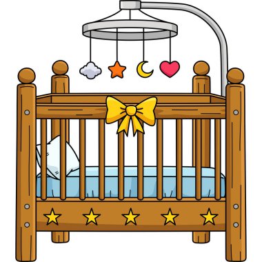 Bu karikatür klibinde bir Bebek Duşu Beşiği çizimi gösteriliyor