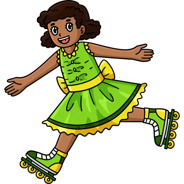 Bu karikatür klipinde Dişi İç Patinaj Gösterimi gösteriliyor