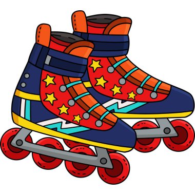 Bu karikatür klipinde Erkek Resimler İçin Inline Skates gösteriliyor