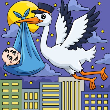 Bu karikatür, Bebek Resimli Bebek Duşu Leyleğini gösteriyor