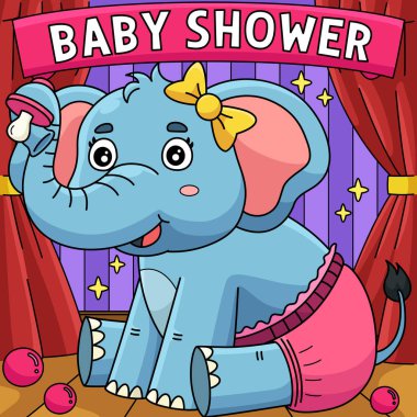 Bu karikatür klip Bebek Duşu Bebek Fil Çizimi