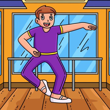 Bu karikatür, Zıplayan Adım illüstrasyonunda bir bale dansçısını gösteriyor.