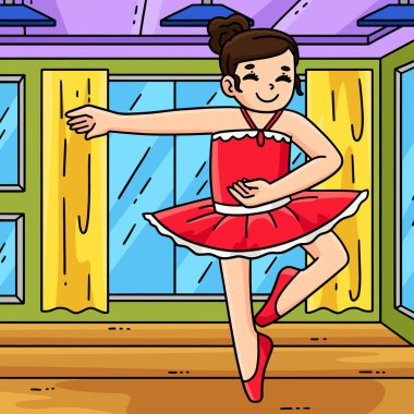 Bu karikatür parçası bir Balerin 'in Pirouette çizimini gösteriyor.