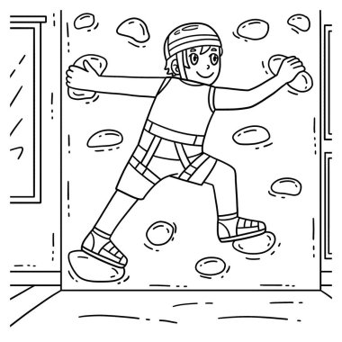 Bouldering Boy Wall tırmanışının sevimli ve komik renkli sayfası. Çocuklar için saatlerce boyama eğlencesi sağlıyor. Renklendirmek için, bu sayfa çok kolaydır. Küçük çocuklar ve yeni yürümeye başlayanlar için uygun..