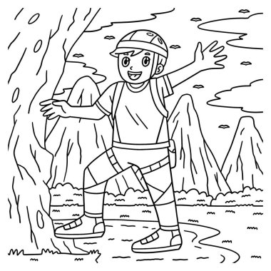 Duvarın dibinde kayan bir çocuğun sevimli ve komik renkli bir sayfası. Çocuklar için saatlerce boyama eğlencesi sağlıyor. Renklendirmek için, bu sayfa çok kolaydır. Küçük çocuklar ve yeni yürümeye başlayanlar için uygun..