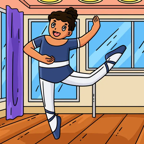 Bu karikatür, bir balerinin tutum çizimini gösteriyor.