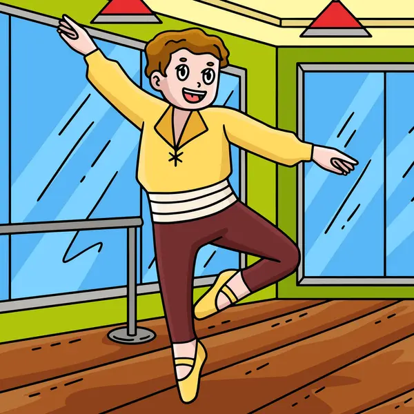 Bu karikatür klip Darbe de Pied illüstrasyonunda bir Bale Danseur 'u gösteriyor.