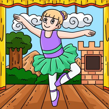 Bu karikatür klip, bir Balerin 'in Darbe de Pied illüstrasyonunu göstermektedir.