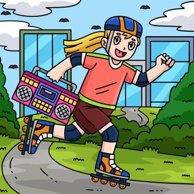 Bu karikatür klipinde Radyo illüstrasyonlu bir Dişi İç Patenci var.