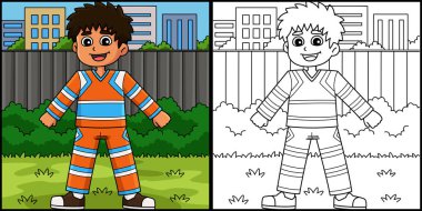 Bu boyama sayfasında düşük V harfi olan amigo kız bir amigo kız var. Bu illüstrasyonun bir tarafı renkli ve çocuklar için bir ilham kaynağı.. 