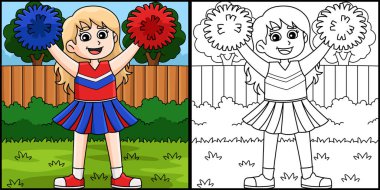 Bu boyama sayfasında Amigo Kız Amigo Kız Lisesinin V Hareketi var. Bu illüstrasyonun bir tarafı renkli ve çocuklar için bir ilham kaynağı.. 