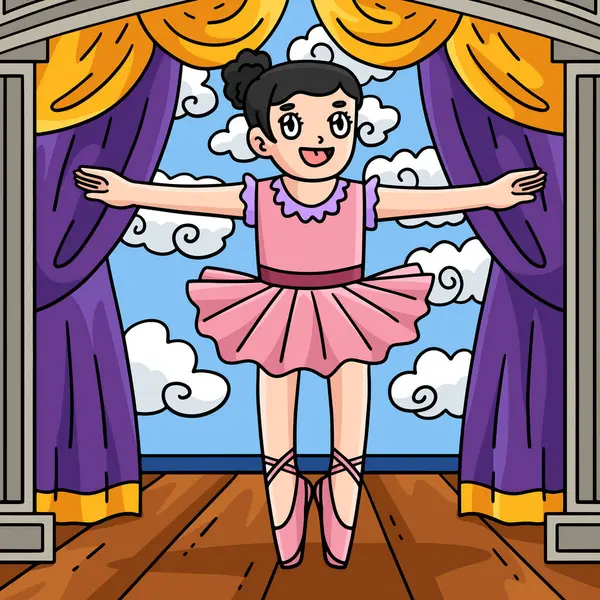 Bu karikatür, Toes illüstrasyonunda bir balerin gösteriyor.