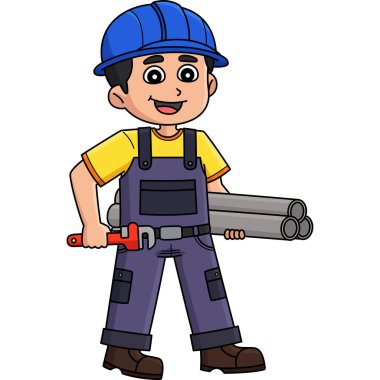 Bu karikatür parçası İnşaat İşçisi Tesisatçı illüstrasyonunu gösteriyor.