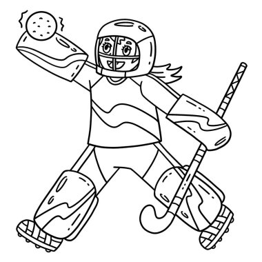 Çim hokeyi kalecisinin zıpladığı sevimli ve komik bir sayfa. Çocuklar için saatlerce boyama eğlencesi sağlıyor. Bu sayfayı boyamak çok kolaydır. Küçük çocuklar ve yeni yürümeye başlayanlar için uygun.. 