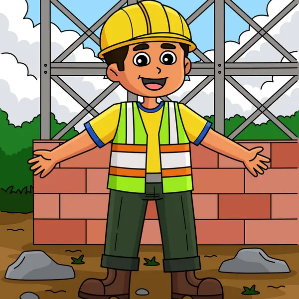 Bu karikatür parçası bir Erkek İnşaat İşçisi illüstrasyonunu gösterir.