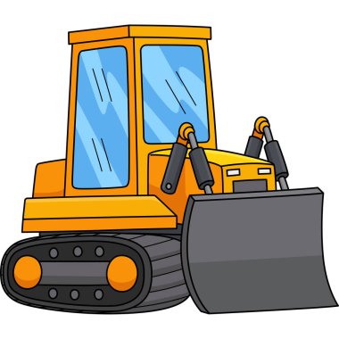 Bu karikatür parçası bir Yapı Buldozer Aracı çizimini gösteriyor.