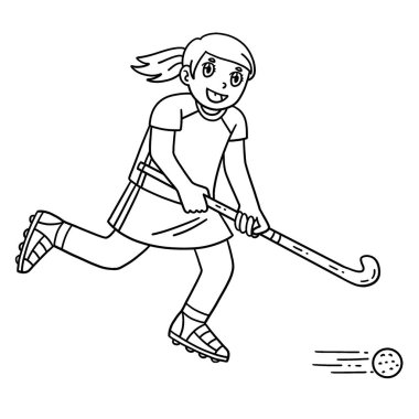 Bir çim hokeyi oyuncusunun top kovalayan sevimli ve komik renkli sayfası. Çocuklar için saatlerce boyama eğlencesi sağlıyor. Bu sayfayı boyamak çok kolaydır. Küçük çocuklar ve yeni yürümeye başlayanlar için uygun.. 