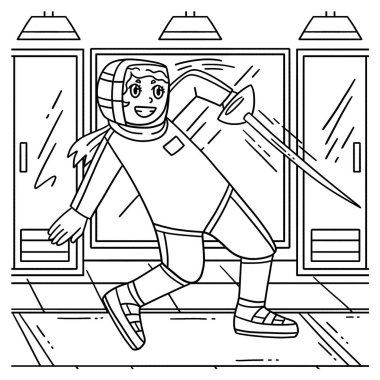 Eskrimci Kadın Eskrimci 'nin şirin ve komik renkli sayfası. Çocuklar için saatlerce boyama eğlencesi sağlıyor. Bu sayfayı boyamak çok kolaydır. Küçük çocuklar ve yeni yürümeye başlayanlar için uygun.. 