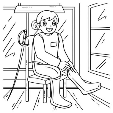 Eskrim Takımlı Kadın Eskrimci 'nin şirin ve komik renkli bir sayfası. Çocuklar için saatlerce boyama eğlencesi sağlıyor. Bu sayfayı boyamak çok kolaydır. Küçük çocuklar ve yeni yürümeye başlayanlar için uygun.. 