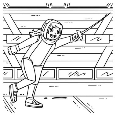 Riposte yapan eskrimci bir kadın eskrimcinin sevimli ve komik renkli sayfası. Çocuklar için saatlerce boyama eğlencesi sağlıyor. Bu sayfayı boyamak çok kolaydır. Küçük çocuklar ve yeni yürümeye başlayanlar için uygun.. 