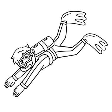 Scuba Dalış Erkek Yüzme 'nin şirin ve komik renkli bir sayfası. Çocuklar için saatlerce boyama eğlencesi sağlıyor. Bu sayfayı boyamak çok kolaydır. Küçük çocuklar ve yeni yürümeye başlayanlar için uygun..