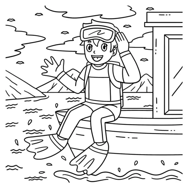 Scuba Dalış Erkeğinin suya girmeye hazır şirin ve komik renkli bir sayfası. Çocuklar için saatlerce boyama eğlencesi sağlıyor. Bu sayfayı boyamak çok kolaydır. Küçük çocuklar ve yeni yürümeye başlayanlar için uygun..