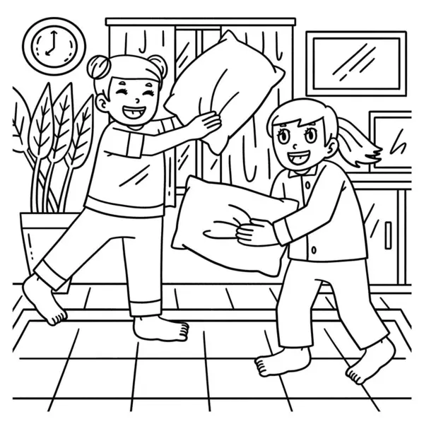 Yastık Dövüşü 'nün şirin ve komik renkli bir sayfası. Çocuklar için saatlerce boyama eğlencesi sağlıyor. Bu sayfayı boyamak çok kolaydır. Küçük çocuklar ve yeni yürümeye başlayanlar için uygun..